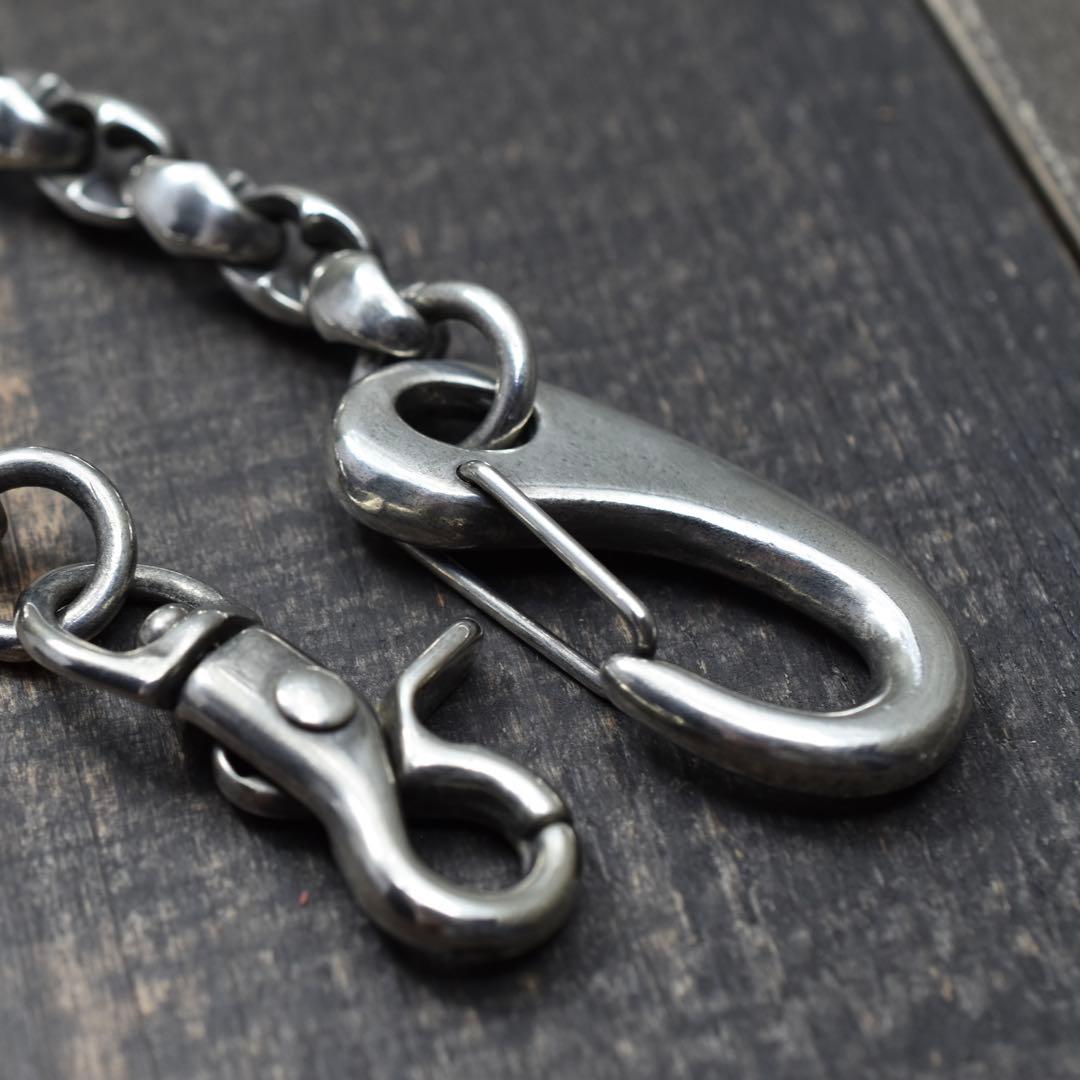 日本製　シルバー925 厚塗コーティング　シルクリング ウォレットチェーン