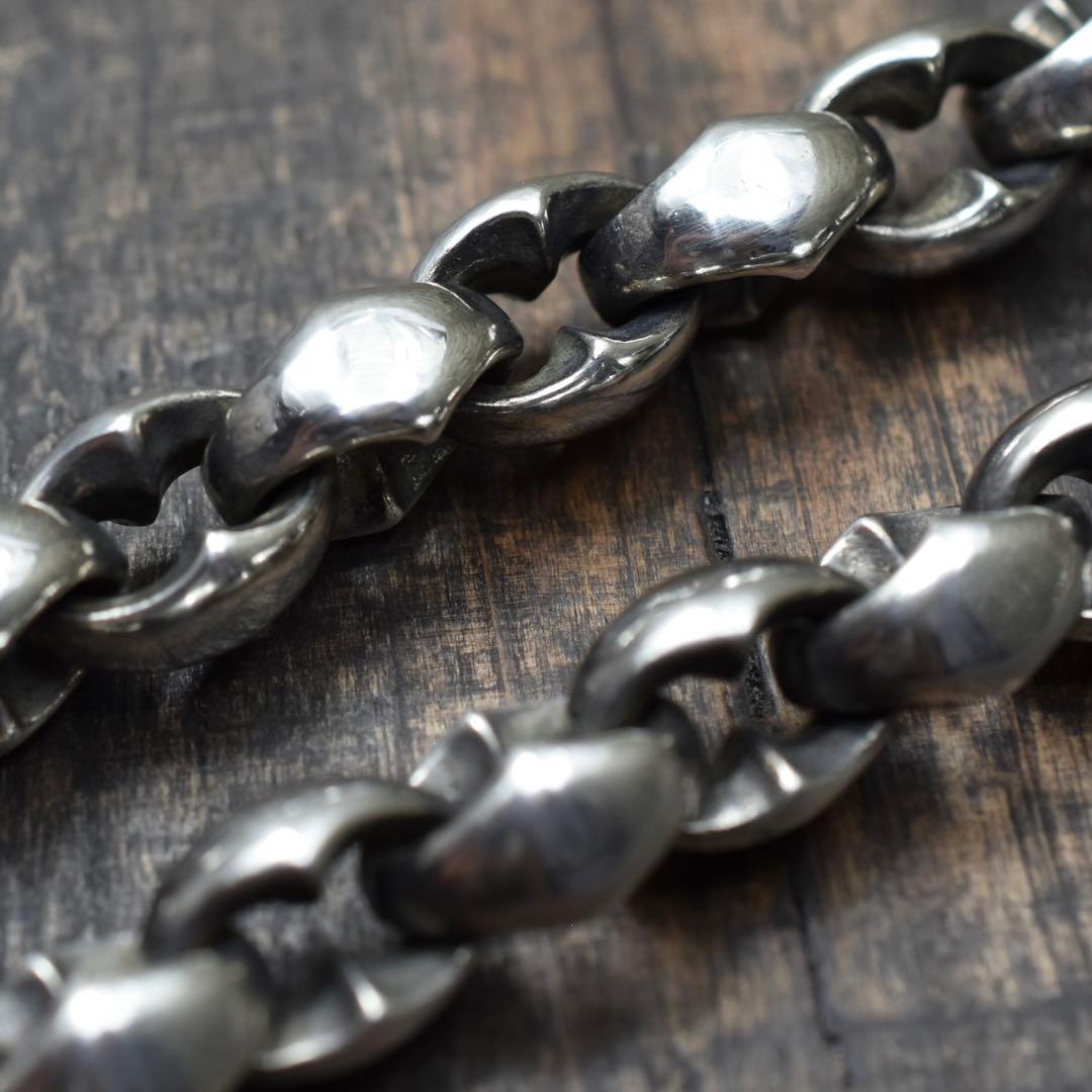 日本製　シルバー925 厚塗コーティング　シルクリング ウォレットチェーン