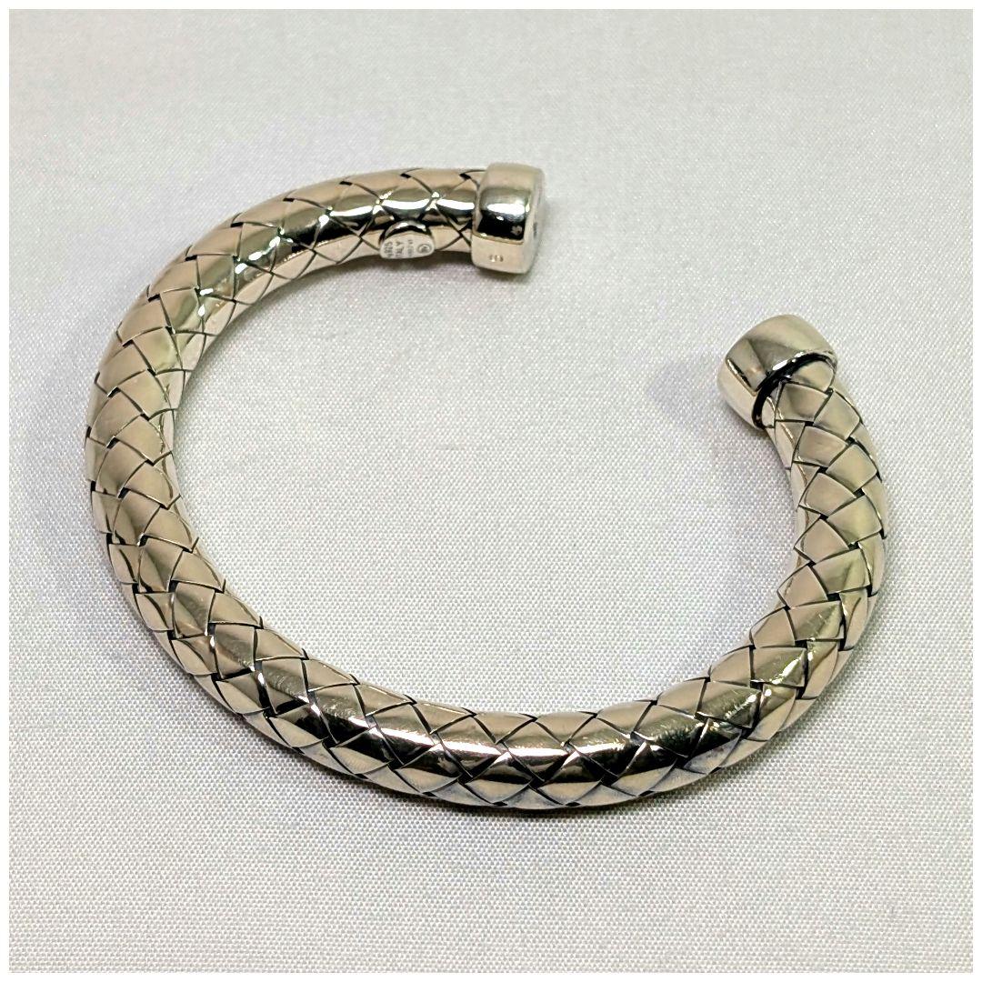 ボッテガヴェネタ イントレチャート バングル SV925 Sサイズ 2657VI