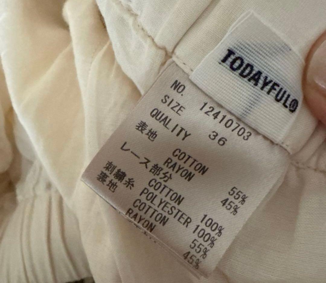 パンツ todayful Embroidery Patchwork Trousers