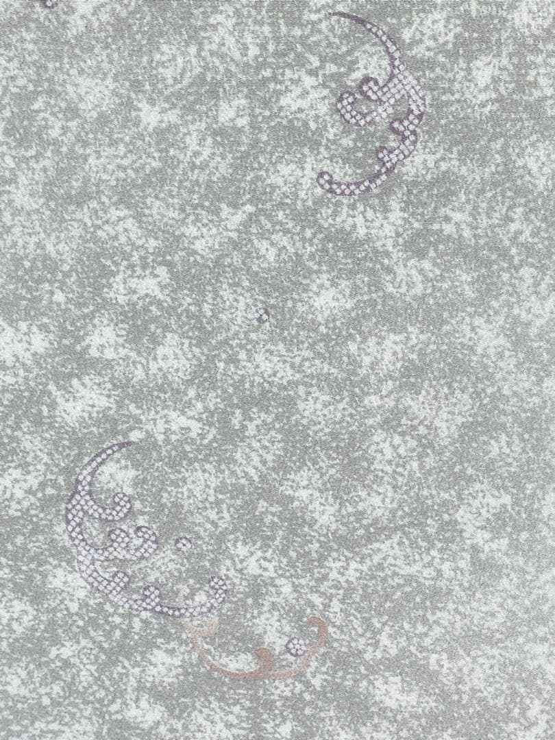 三*9様 新品 東レ シルック 着尺 375 反物 グレー ちりめん ポリエステ