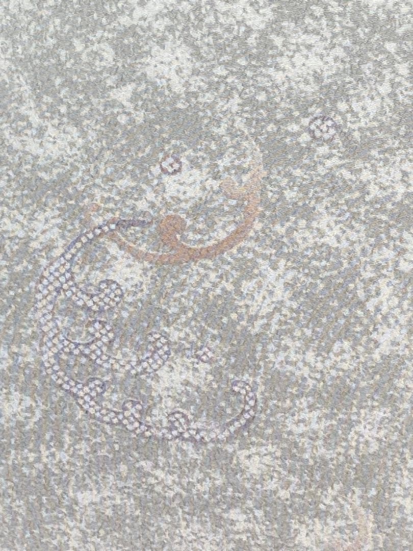 三*9様 新品 東レ シルック 着尺 375 反物 グレー ちりめん ポリエステ