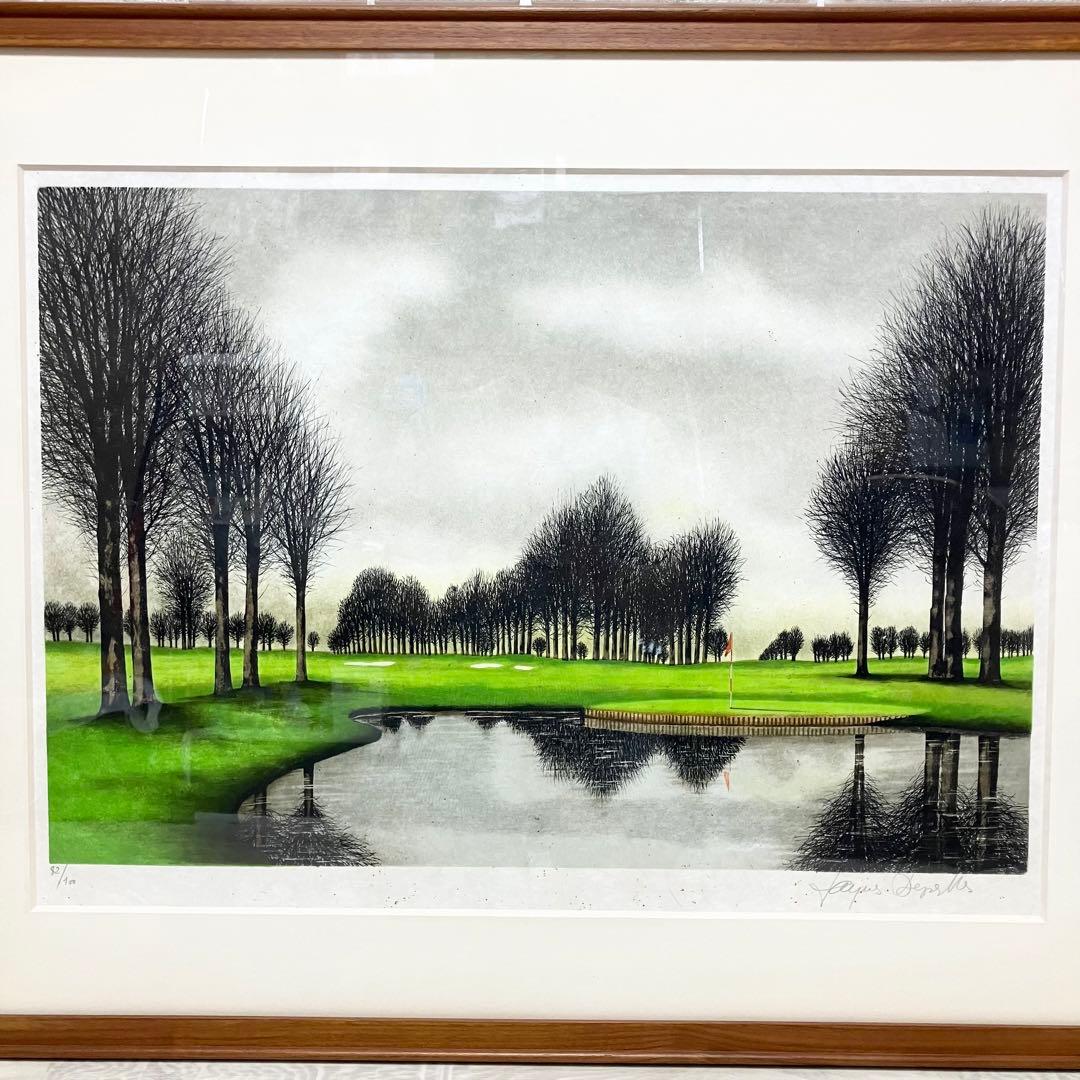 ジャック ・ デペルト「 水辺のホール 」 リトグラフ 版画　82/100 限定