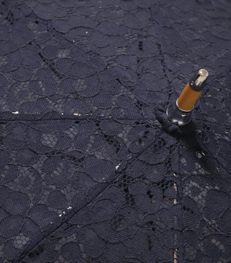 33,000円新品【長傘 日傘】繊細高級 豪華総レース かわず張り 木製 日傘