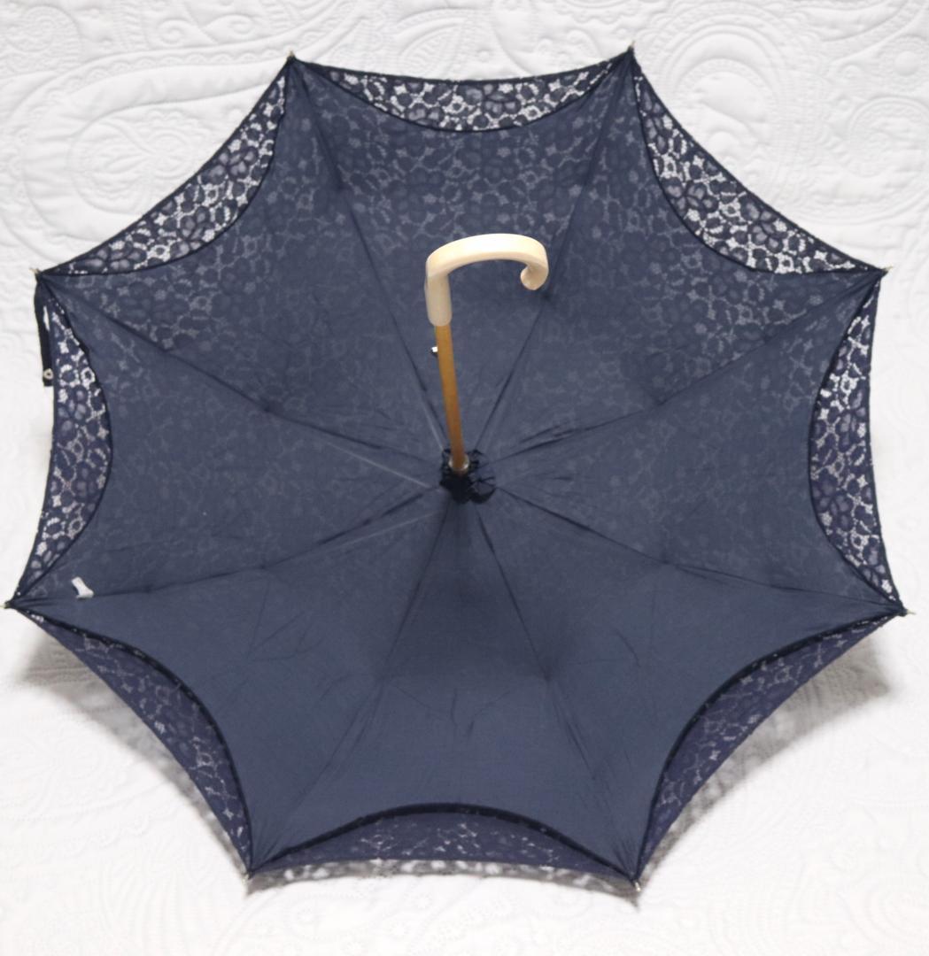 33,000円新品【長傘 日傘】繊細高級 豪華総レース かわず張り 木製 日傘