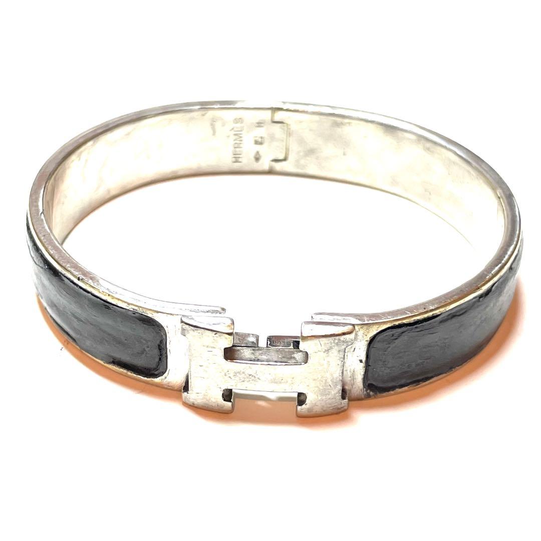 た*や様 『HERMES』　エルメス　バングル　クリック　クラック　ステンレス