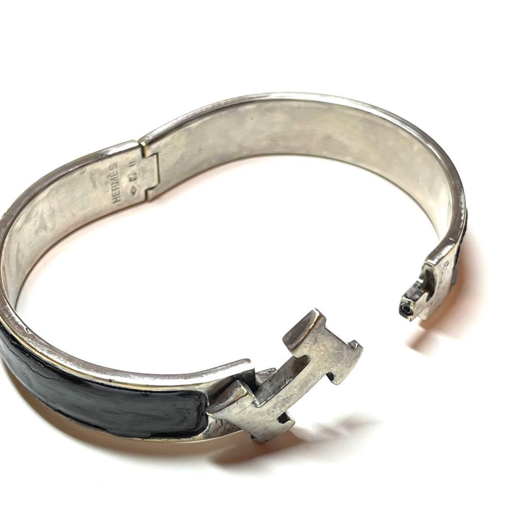 た*や様 『HERMES』　エルメス　バングル　クリック　クラック　ステンレス
