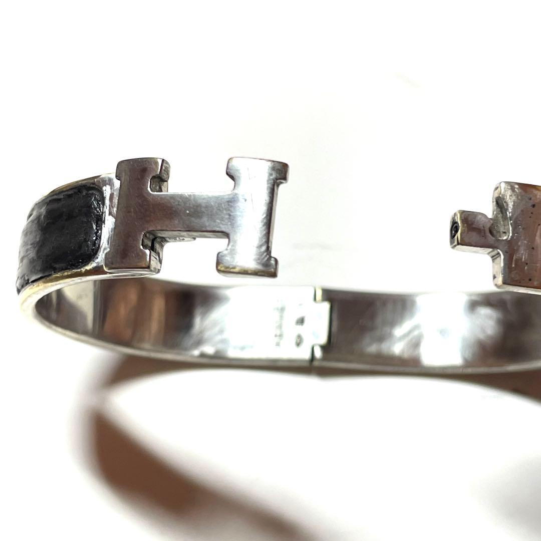 た*や様 『HERMES』　エルメス　バングル　クリック　クラック　ステンレス