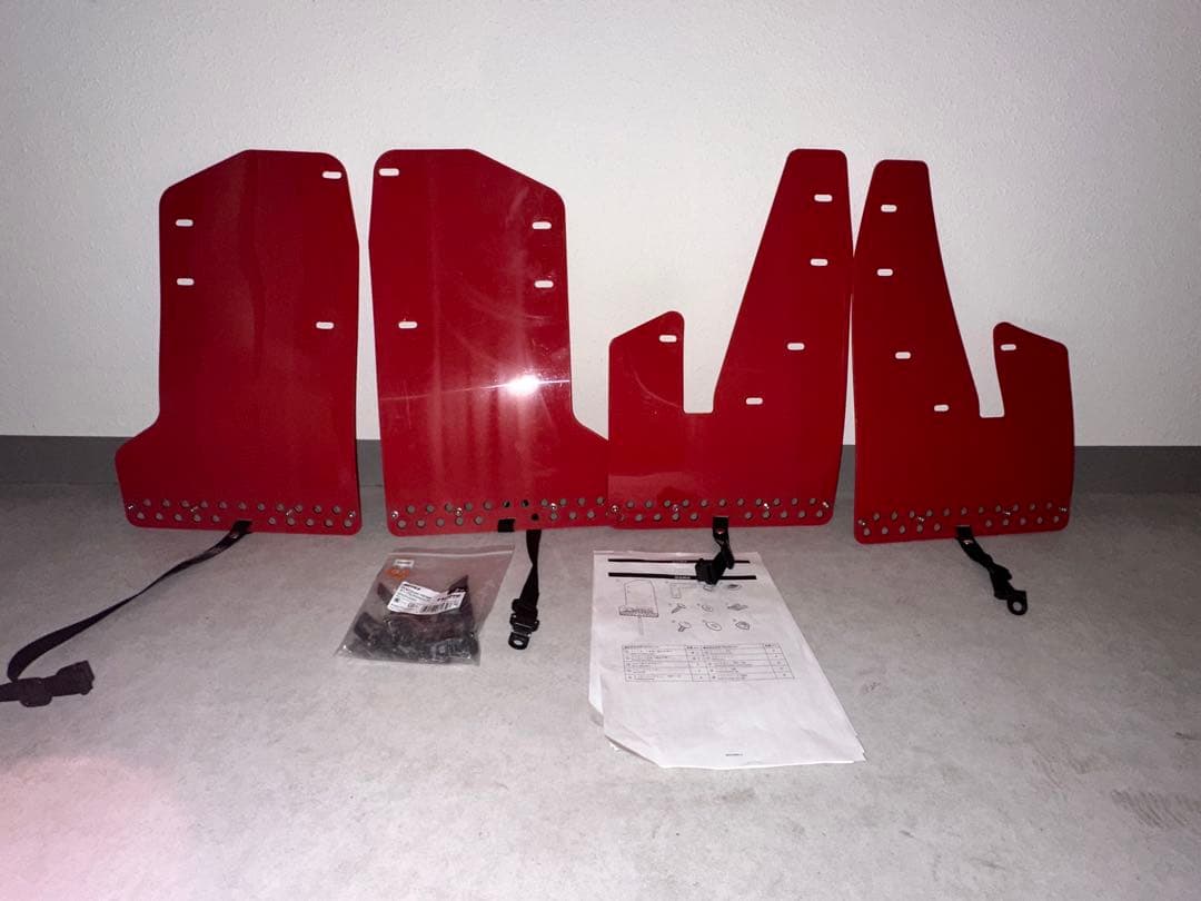 JAOS マッドガード前後セットレッド