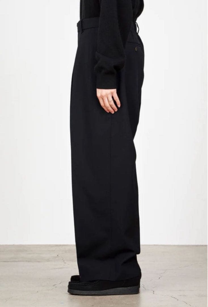 MARKAWARE オーガニックウール トラウザーズ Black Mサイズ