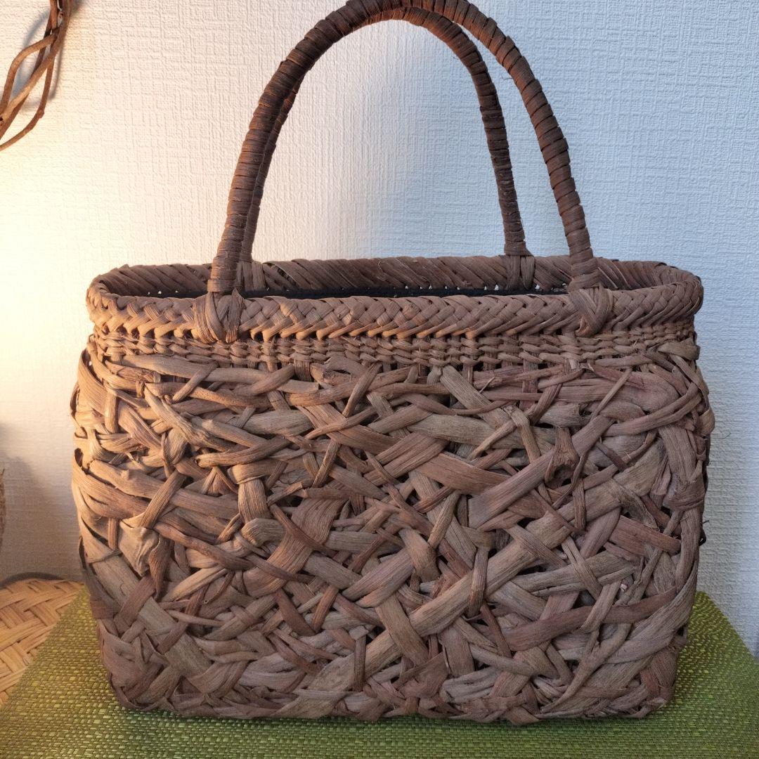 山葡萄やたら編み籠バック32✕24✕10