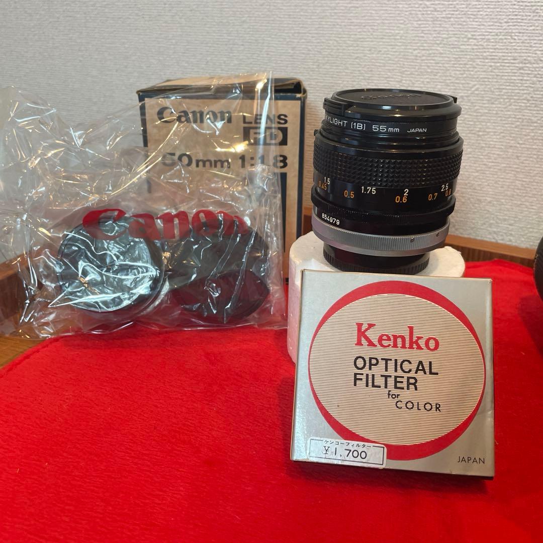 Canon F-1 フィルムカメラ レンズ2本セット ストロボ付き