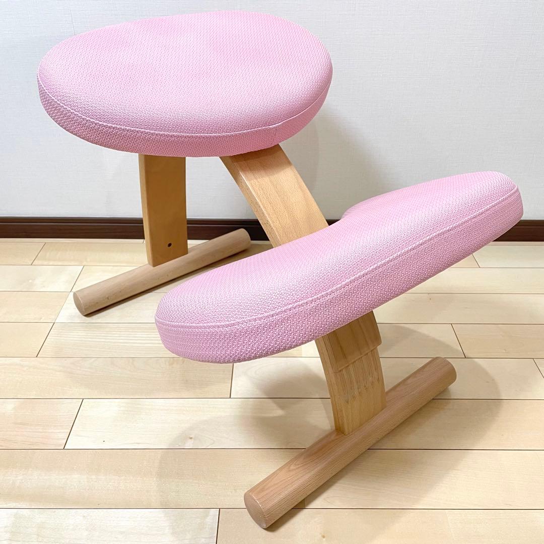 バランスラボ バランスチェア バランスイージー 桜 ピンク 中古品 カバー付き