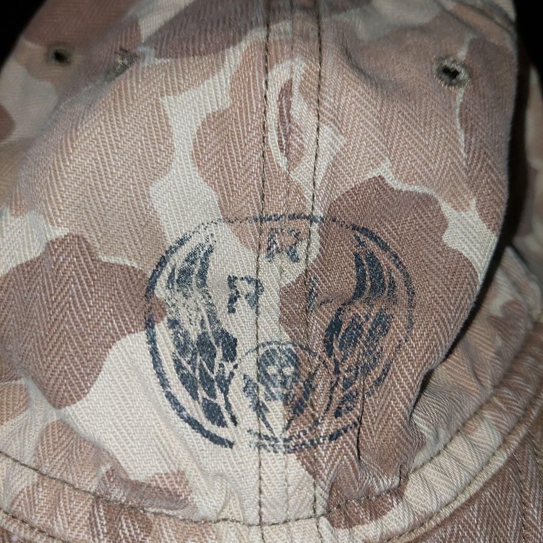 RRL HBTメカニックキャップ サービスキャップ カモフラージュ ロゴプリント