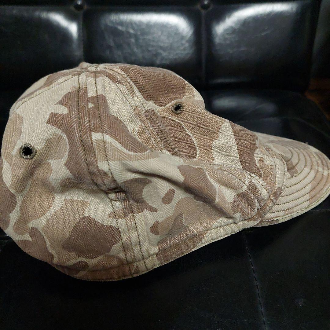 RRL HBTメカニックキャップ サービスキャップ カモフラージュ ロゴプリント