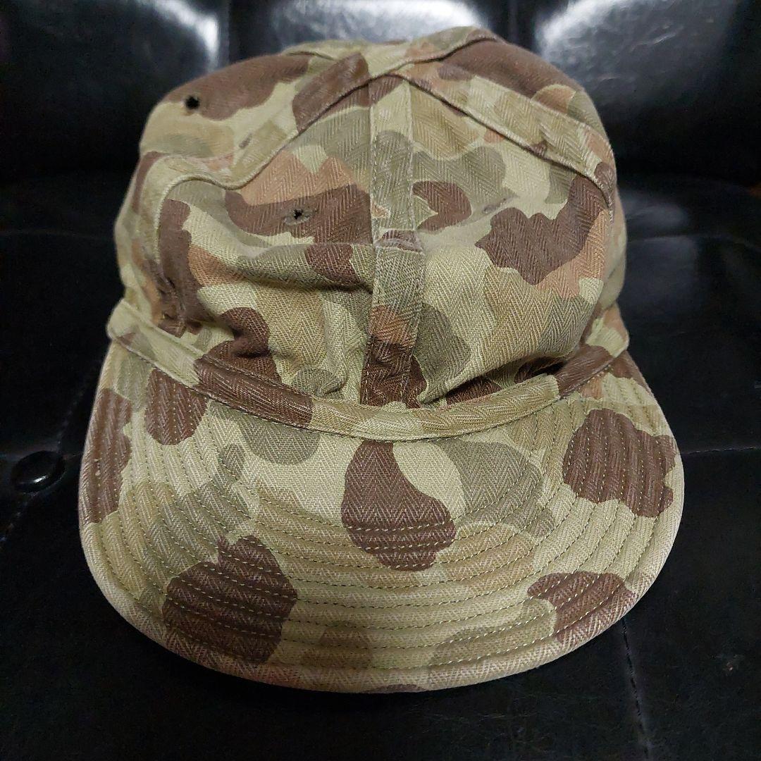 RRL HBTメカニックキャップ サービスキャップ カモフラージュ ロゴプリント