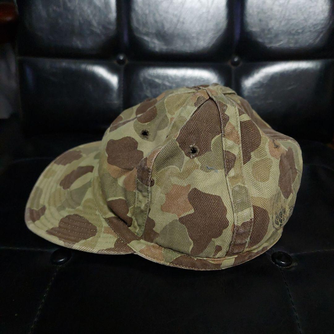 RRL HBTメカニックキャップ サービスキャップ カモフラージュ ロゴプリント