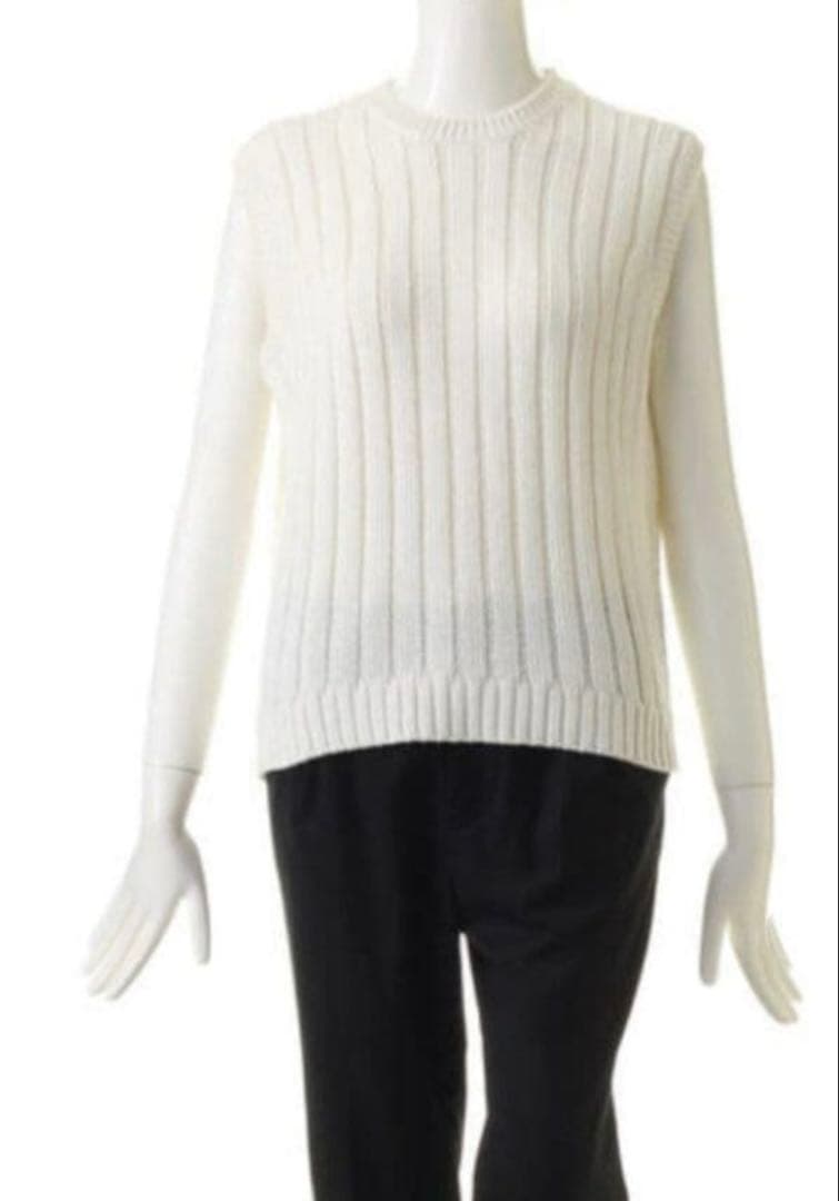 エブール　ebure リブ編み ニットベスト ノースリーブ