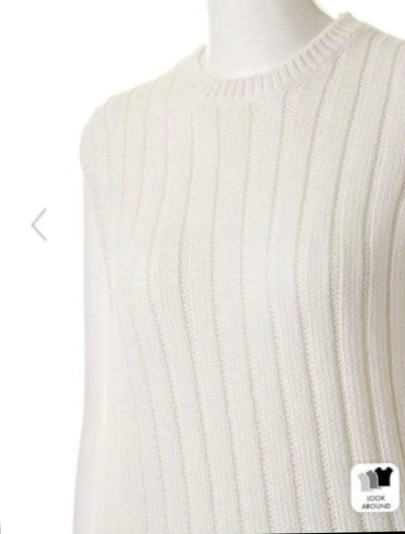 エブール　ebure リブ編み ニットベスト ノースリーブ