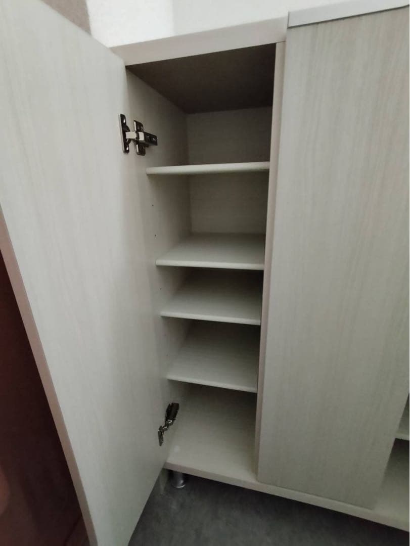 シューズボックス 大容量 スリム ホワイト