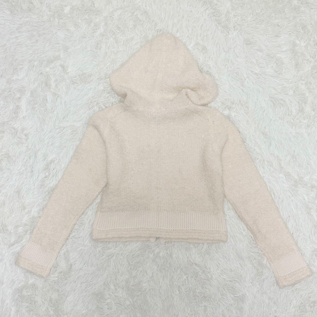 値下げ価格！【未使用】courreges ボアパーカー ロゴ刺繍 ジップ ウール