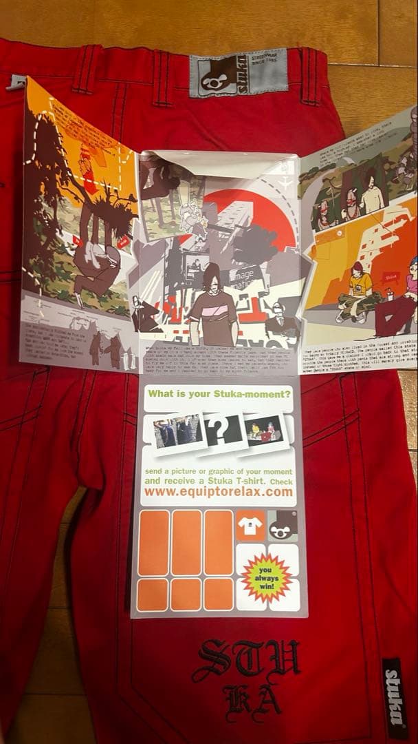 90s Stuka baggy shorts rave pants sk8赤