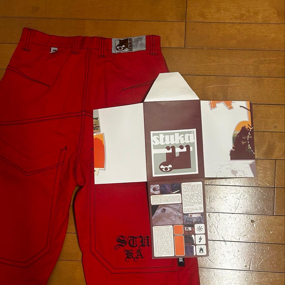 90s Stuka baggy shorts rave pants sk8赤