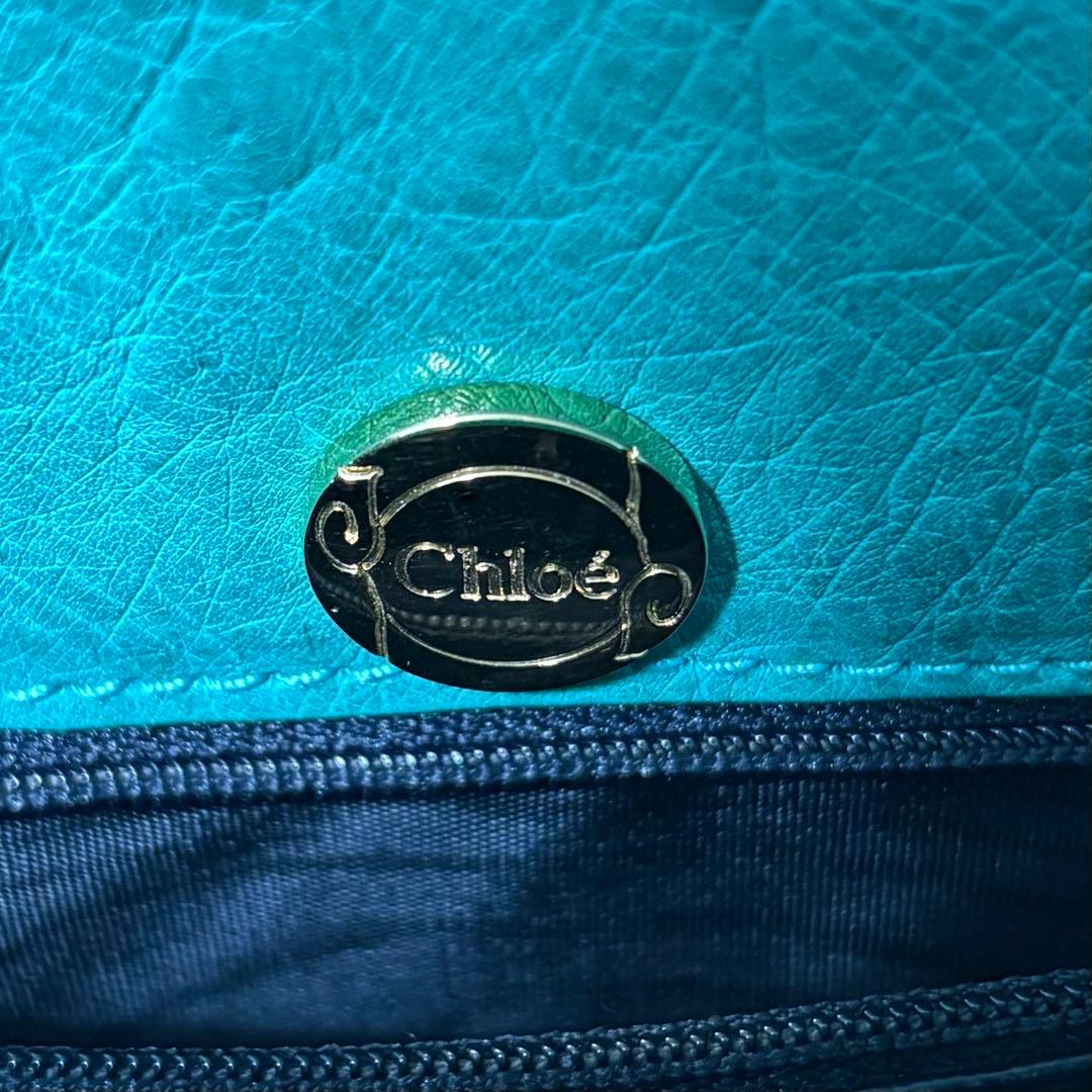 希少　クロエ　ヴィンテージ　オールド　オーストリッチ　ハンドバッグ　ゴールド金具