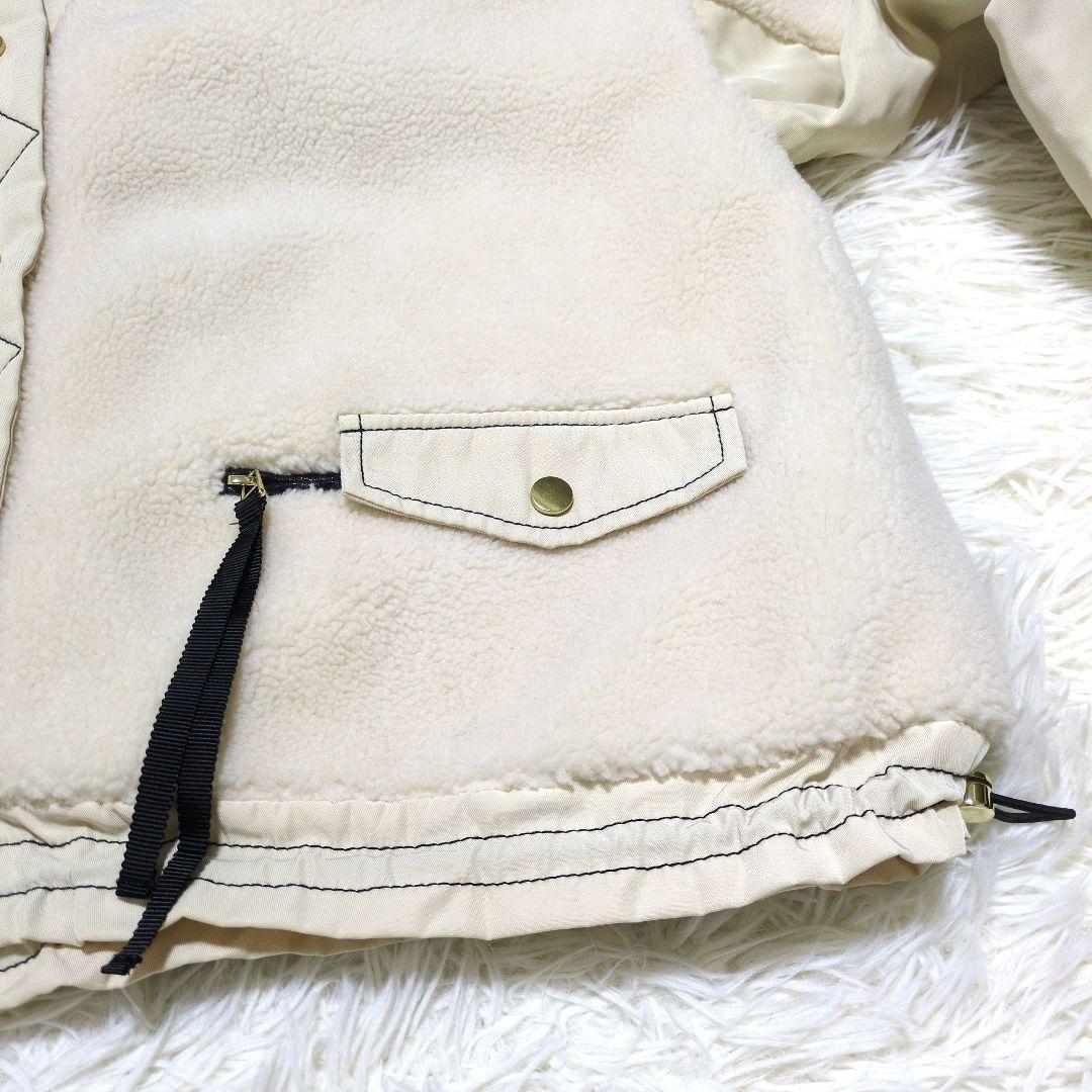 美品 エイミーロウ Eimee Law バックフリルボアブルゾン 38(M)