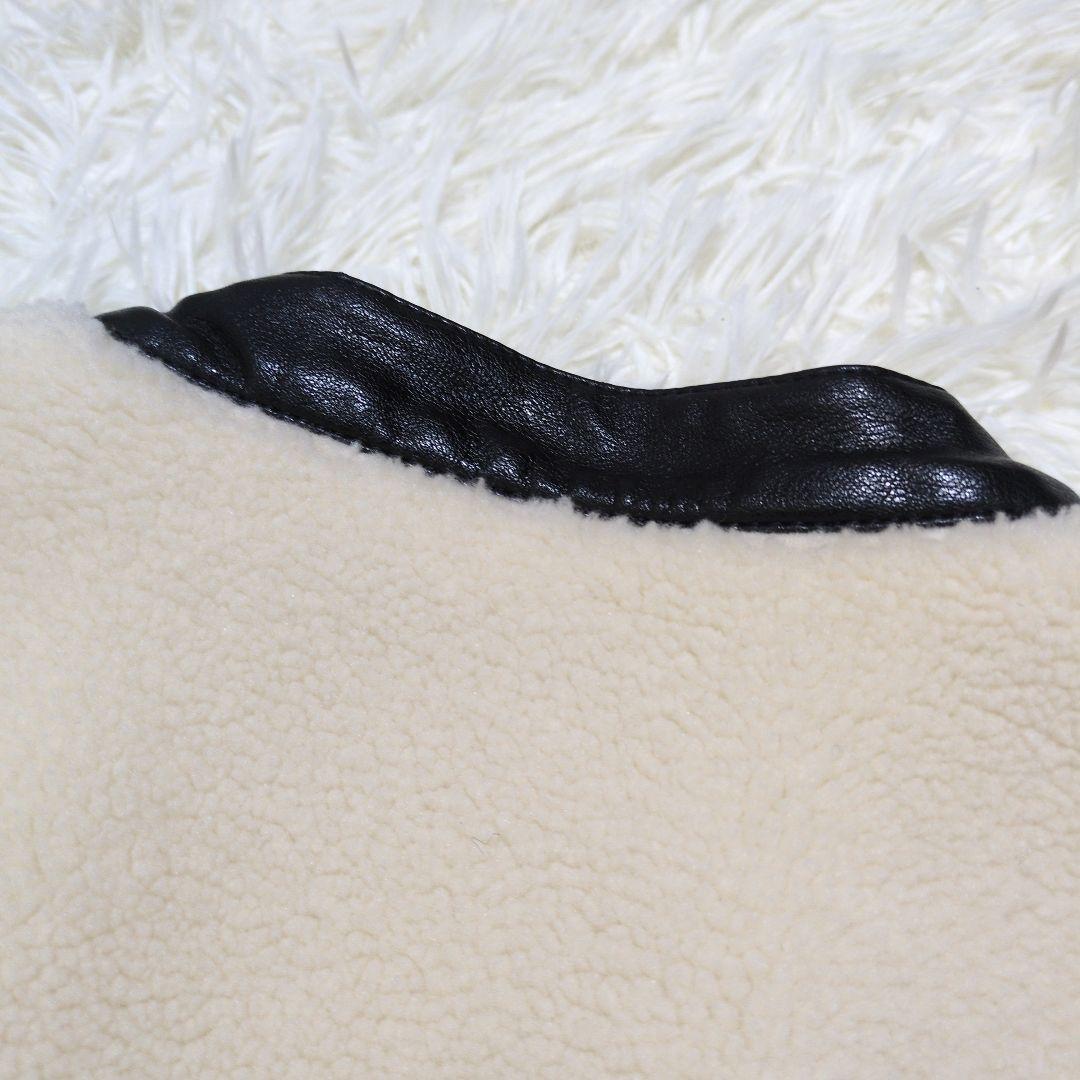 美品 エイミーロウ Eimee Law バックフリルボアブルゾン 38(M)