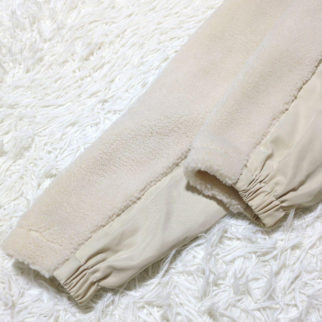 美品 エイミーロウ Eimee Law バックフリルボアブルゾン 38(M)