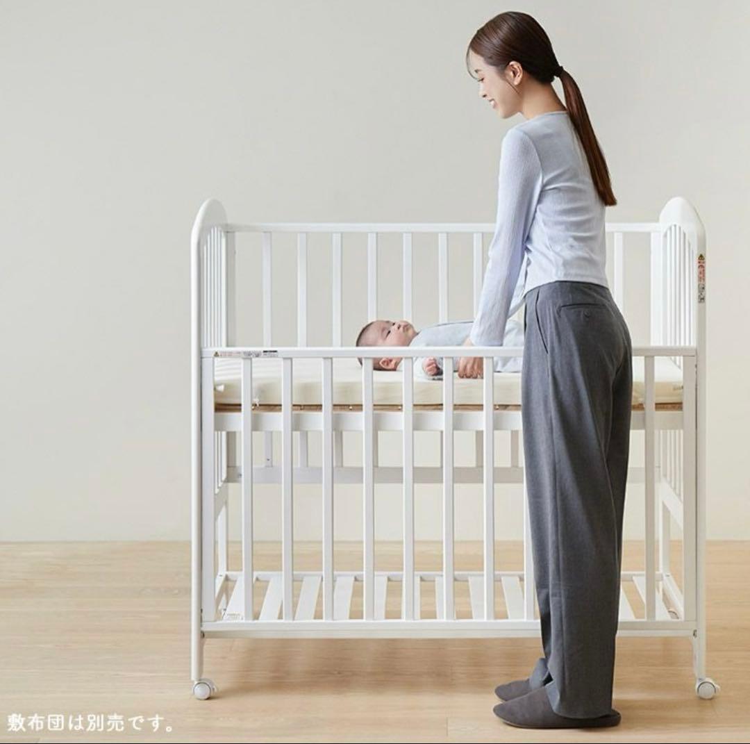 カトージ　ベビーベッド　ハイポジション　レギュラー　ホワイト