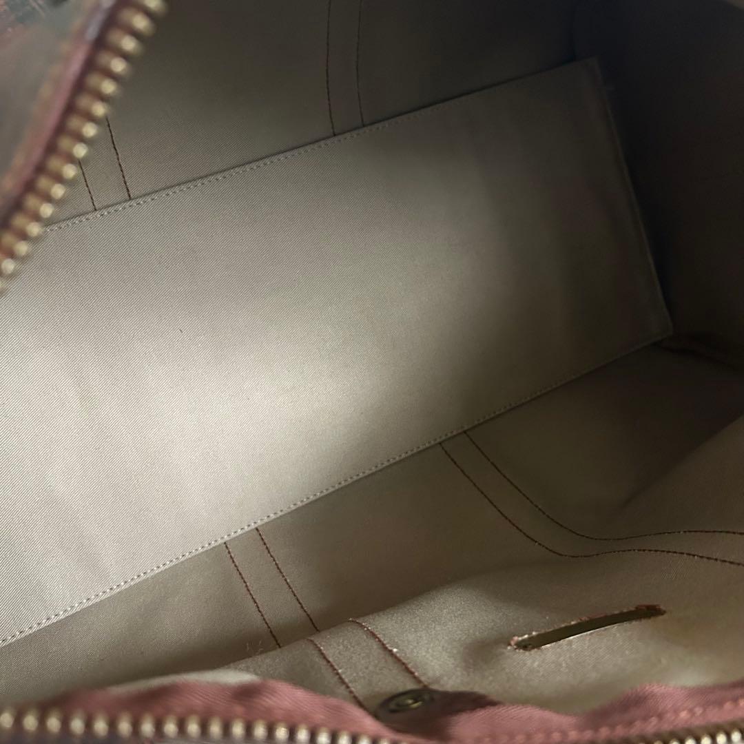 ポロラルフローレン ボストンバッグ タータンチェック 2way ブラウン