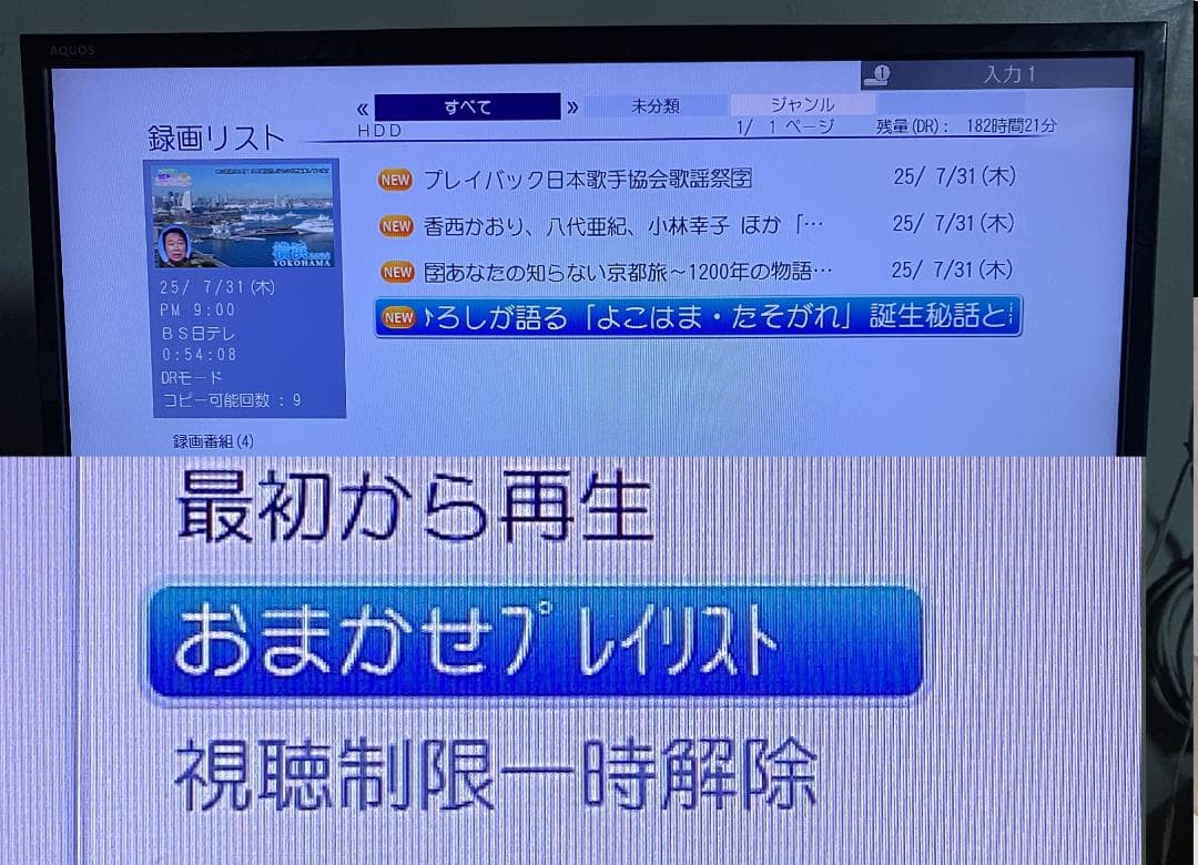 REGZA BDレコーダー DBR-Z520 2TB HDD 8-1-1