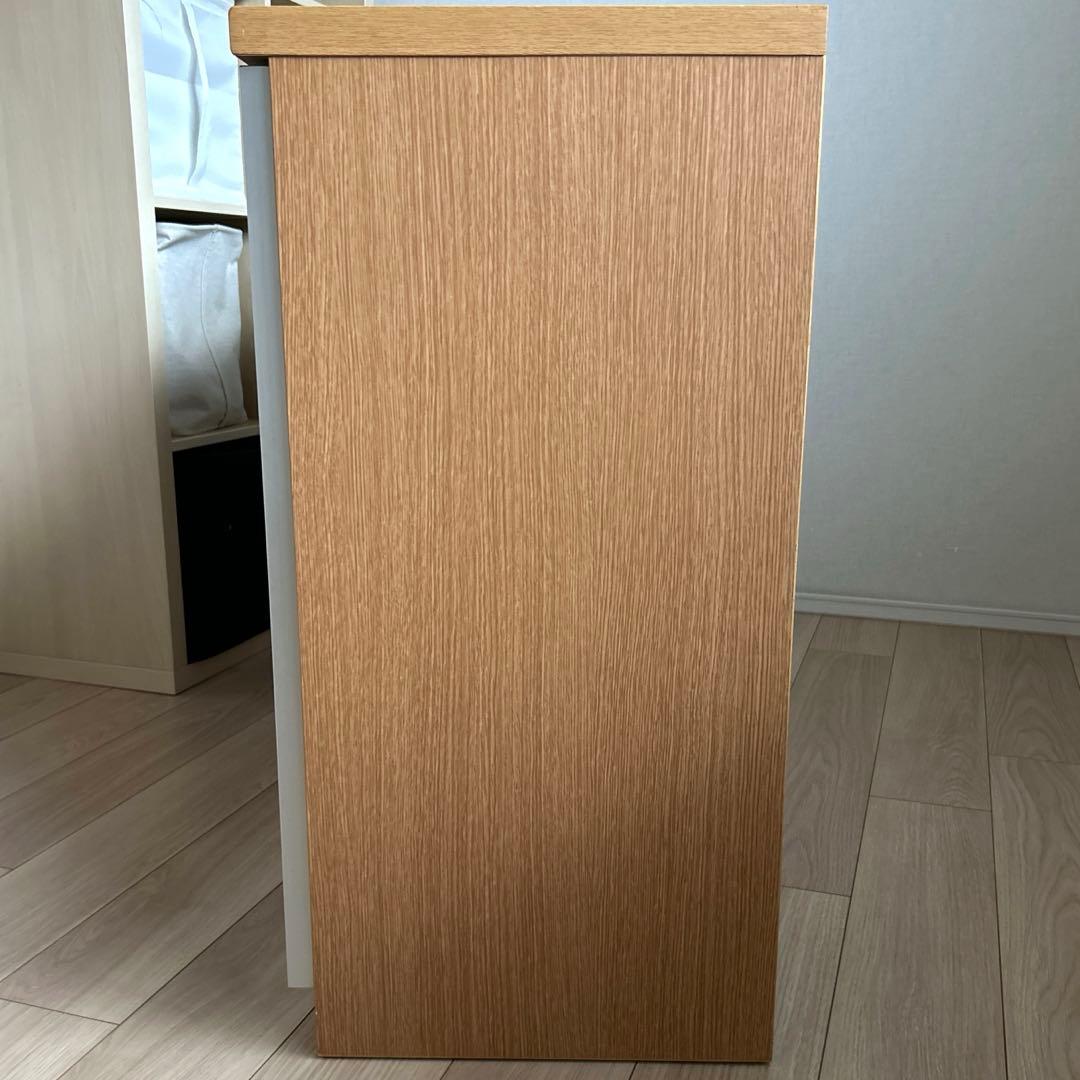 【たのめる便】ニトリサイドボード/食器棚　モデナ2 120LBR ガラス扉