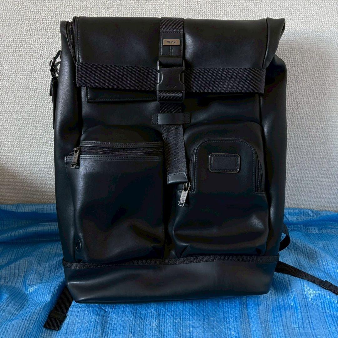 TUMI トゥミ ロールトップ レザー リュック ビジネスリュック
