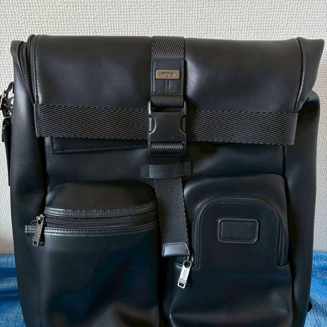 TUMI トゥミ ロールトップ レザー リュック ビジネスリュック