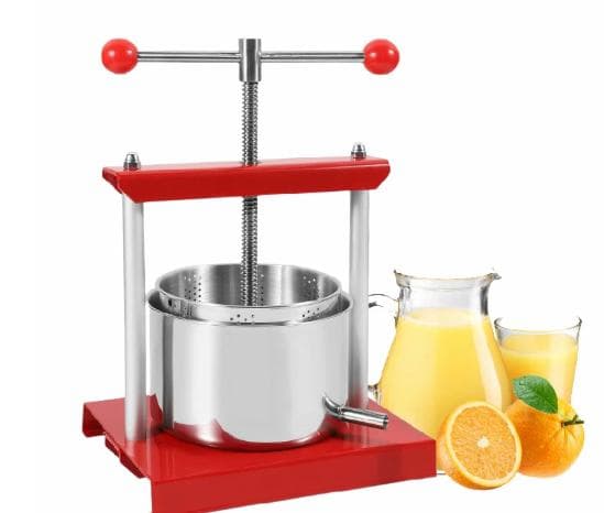 手動ジューサー 3L 大容量 ジュース絞り器 ステンレス鋼製 果汁絞り 圧搾機