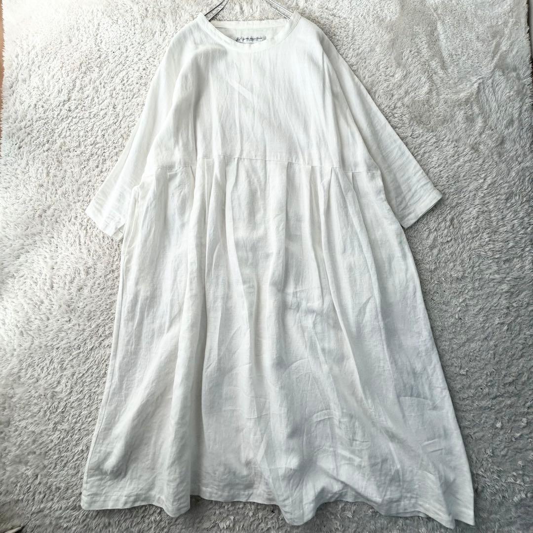 journal standard luxe リネンワンピース ホワイト ゆったり