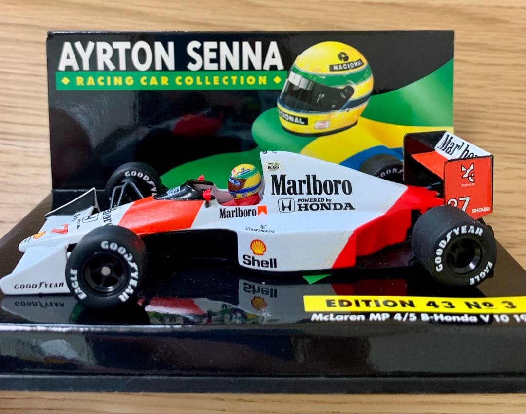 ◼︎クマ ミニチャンプス マクラーレン MP4/5 A.セナ マルボロ仕様