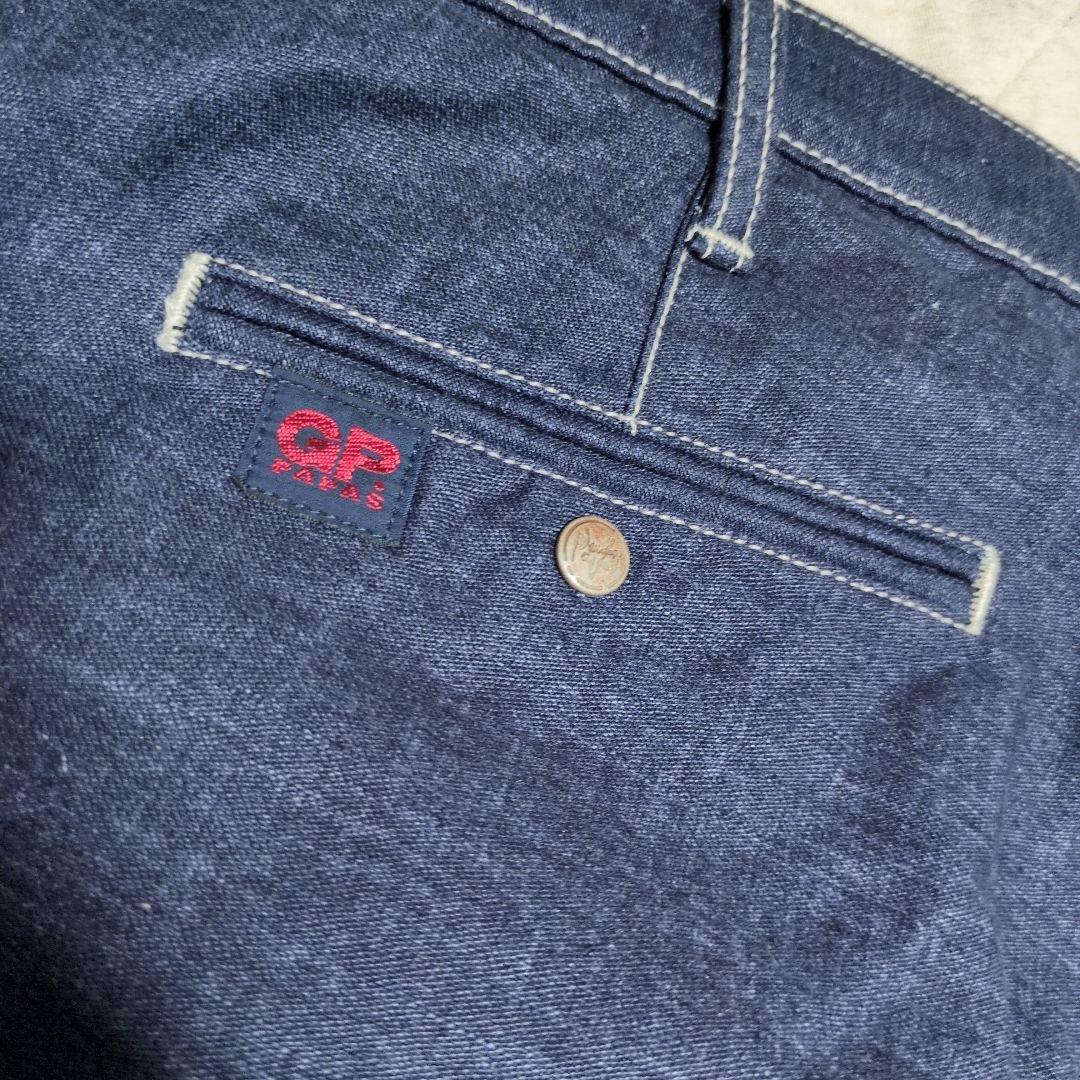大きいサイズ PAPAS パパス デニム 八分丈パンツ 新品タグ付き LL