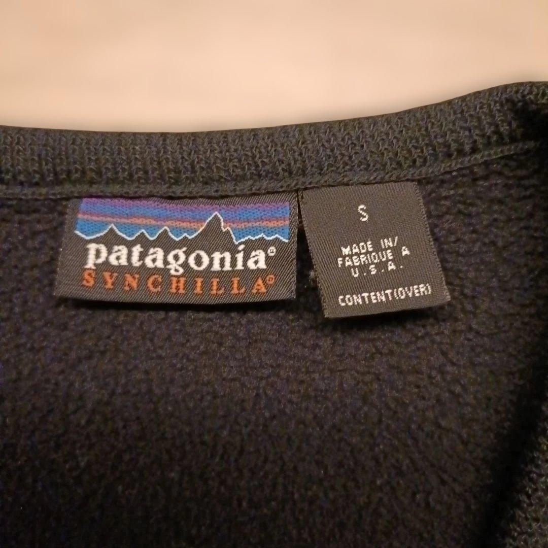 レア 90s パタゴニア ウインターベスト ブラック フリースふかふか USA製