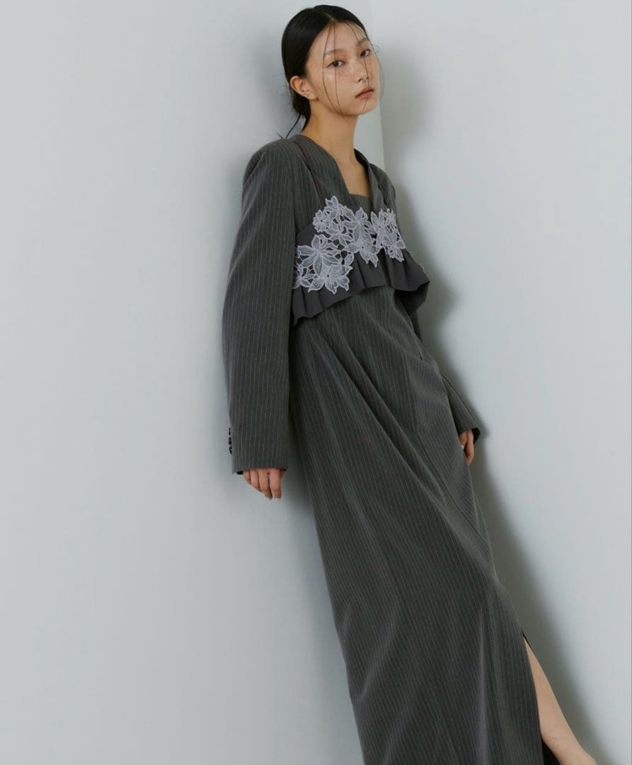 ピンストライプテーラードビスチェドレス ANDRESD