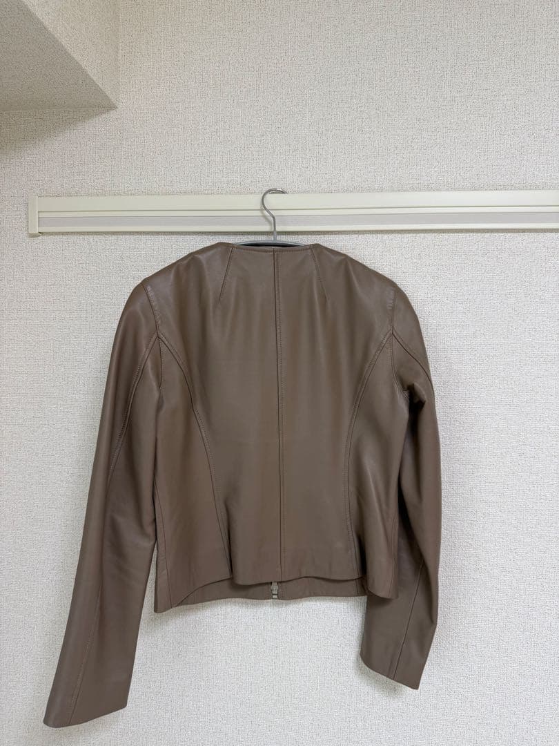 allurevilleレザークルーネックジャケット