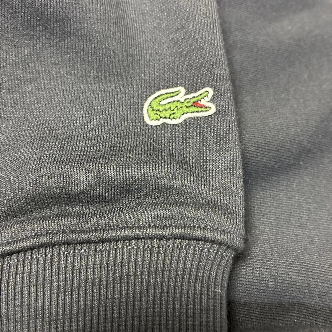 Lacoste デカワッペンフード付きスウェットパーカー　ネイビー　紺　ラコステ