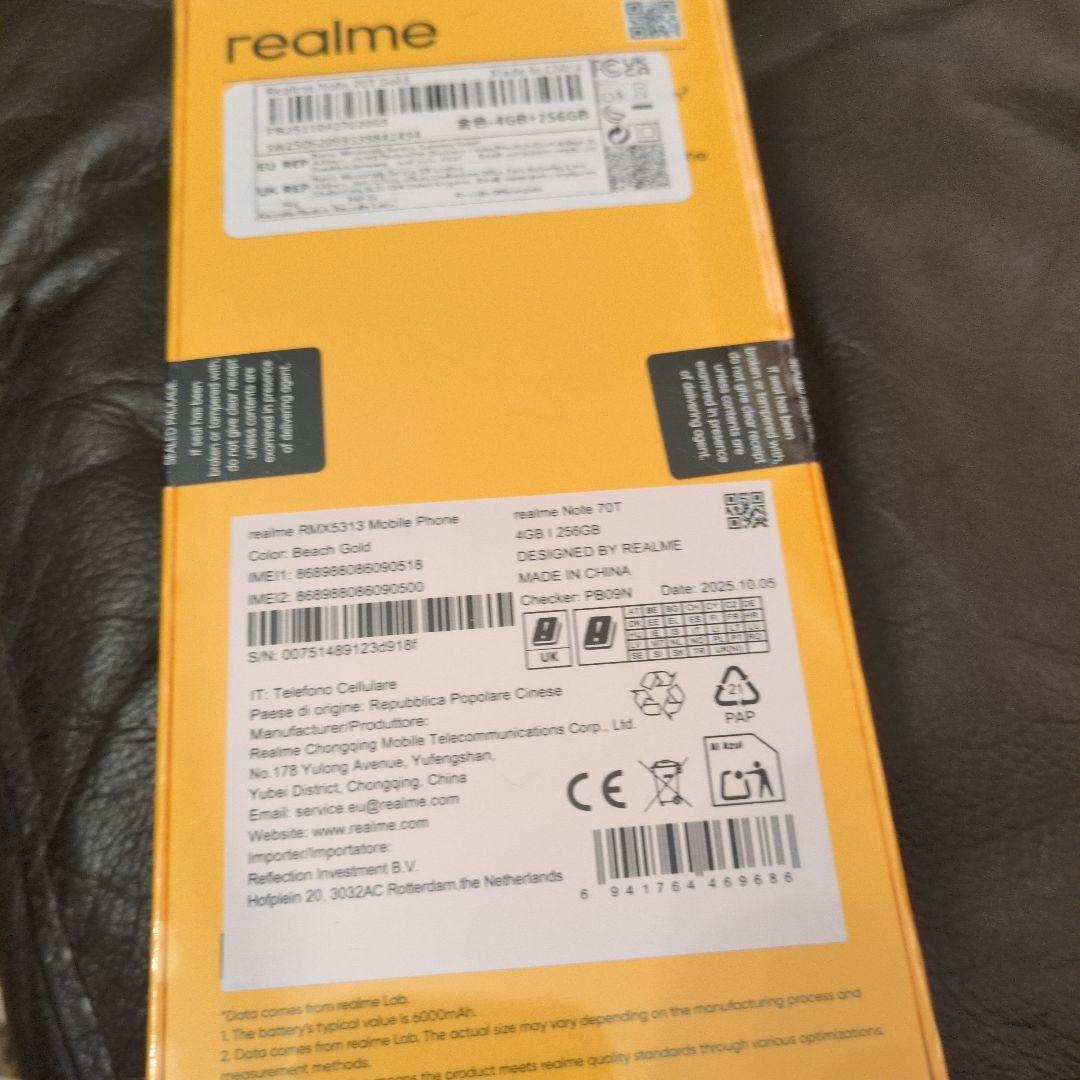 複数ご購入、専用！Realme Note 70T 4GB+256GB