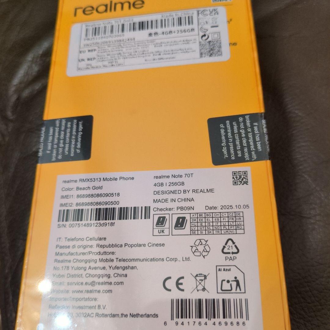 複数ご購入、専用！Realme Note 70T 4GB+256GB
