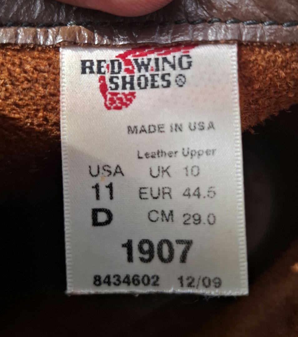 美品　レッドウィング 1907 クラッシックモックトゥ　ラフ&タフ　11D