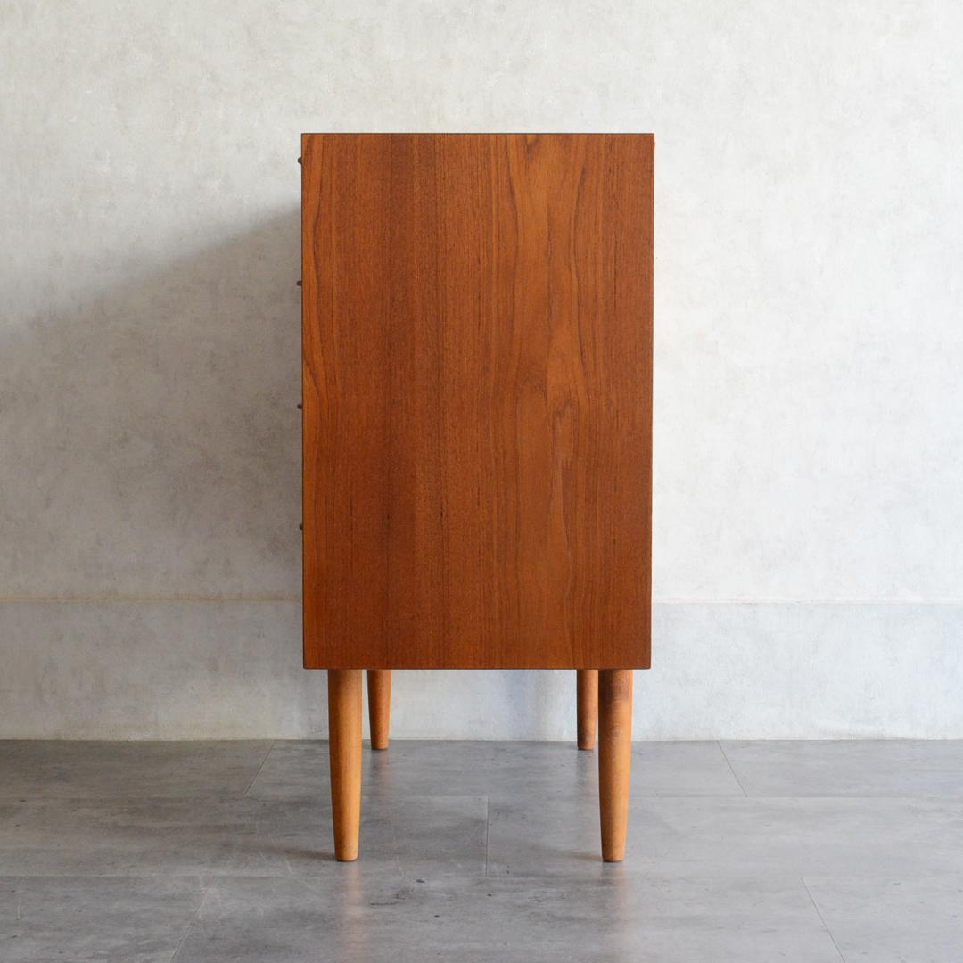 デンマーク 北欧ヴィンテージ チーク ４段 チェスト 洋タンス 北欧家具