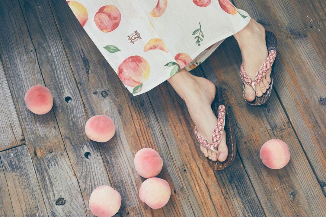 Maison de FLEUR 果音 白桃浴衣